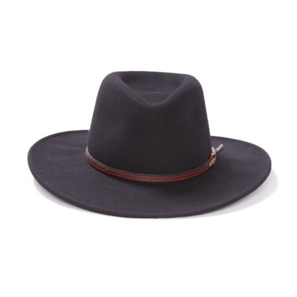 Stetson Black Wool Hat with Brown Band